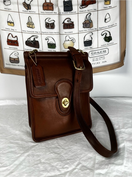 Coach Handbags - Vintage Coach Murphy Bag 9930 British Tan Leather Crossbody USA Made Pre-1994